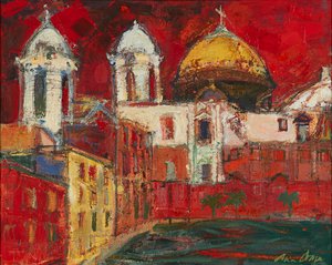 Cattedrale di Cadice e Edifici, Cielo Rosso da Ann Oram