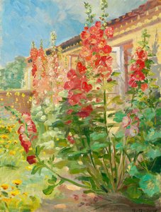 Agrifogli rossi nel giardino della famiglia Ancher a Markvej, Skagen. da Anna Ancher