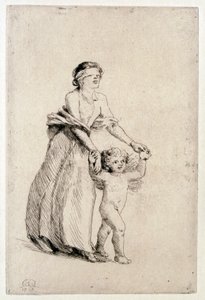 Cupido che guida una ragazza bendata da Anna Lea Merritt