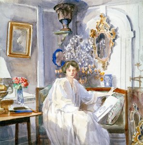 Giovane donna in bianco