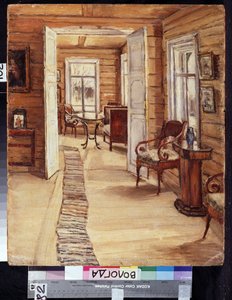 Interno della casa della tenuta di L. Panteleyev, a Murmanov (Russia). Descrizione dell