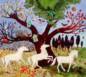3 unicorni per albero da Anna Pugh
