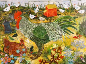 Uno scarabocchio, 2017 (acrilico) da Anna Pugh