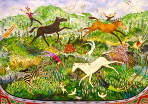 E per il mio prossimo trucco, 2017 (acrilico) da Anna Pugh