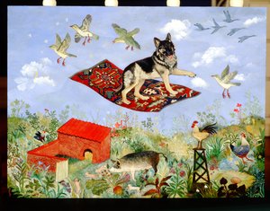 Inseguendo le nuvole, 2010 (acrilico) da Anna Pugh
