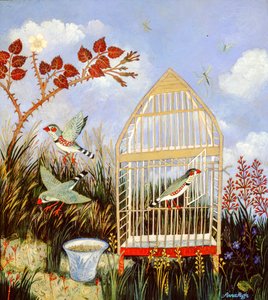 Gabbia della libertà, 2003 (acrilico) da Anna Pugh