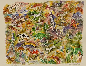 San Francesco, 2023 (acquerello) da Anna Pugh