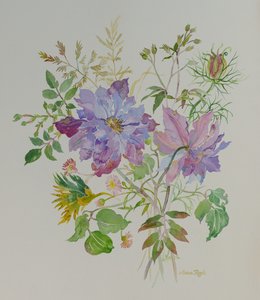 Natura morta di fiori, 2021 (pittura) da Anna Pugh