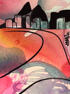 Percorso nel vivace panorama urbano da Anna Viklund