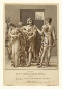 Fedra rifiuta gli abbracci di Teseo da Anne-Louis Girodet de Roucy-Trioson
