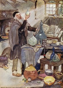 Alchimista, scena dalla fiaba di Hans Christian Andersen Il racconto del vento da Anne (after) Anderson