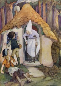 Hansel e Gretel (litografia a colori) da Anne (after) Anderson