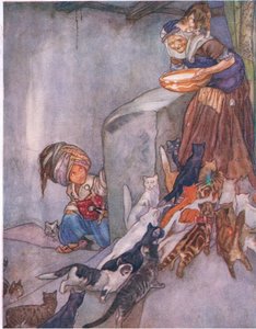 Latte per la famiglia, dal Grande Libro per Bambini (Herbert Strang) pubblicato da Humphrey Milford, Oxford University Press, c.1920 da Anne Anderson