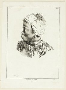 Testa di nero (profilo) da Anne Claude Philippe Caylus