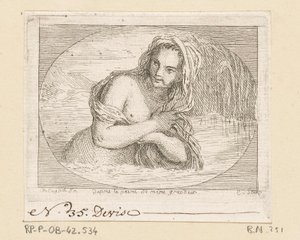Donna che fa il bagno in un fiume da Anne Claude Philippe Caylus