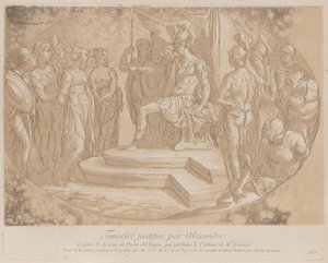 Alessandro Magno libera Timoclea, ca. 1729-40 da Anne Claude Philippe de