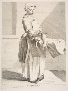 Venditore di pesce, 1738 da Anne Claude Philippe de Caylus
