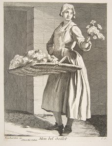 Venditore di fiori, 1738 da Anne Claude Philippe de Caylus