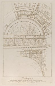 Grottesche: dettaglio dei rilievi in stucco che decorano il Colosseo a Roma, ca. 1729 da Anne Claude Philippe de Caylus