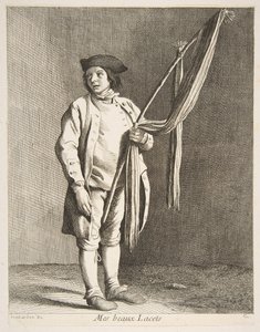 Venditore di merletti, 1738 da Anne Claude Philippe de Caylus