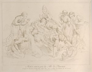 Mosè salvato dalla figlia del Faraone da Anne Claude Philippe de Caylus