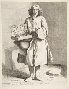 Venditore ambulante di coltelli, forbici e pettini, 1742 da Anne Claude Philippe de Caylus