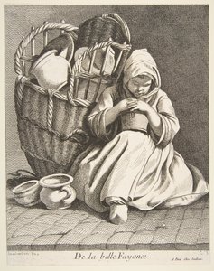 Venditore di ceramiche, 1738 da Anne Claude Philippe de Caylus