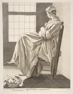 Apprendista sarta, 1737 da Anne Claude Philippe de Caylus
