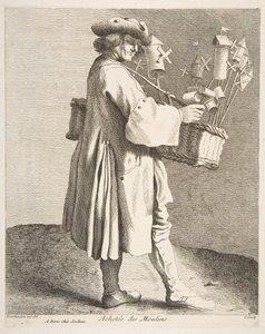Venditore di girandole, 1742 da Anne Claude Philippe de Caylus