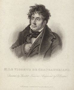 Ritratto del visconte di Chateaubriand da Anne Louis Girodet de Roucy Trioson