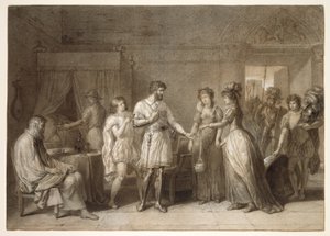 Bayard rifiuta i regali della sua padrona di casa, a Brescia da Anne Louis Girodet de Roussy Trioson