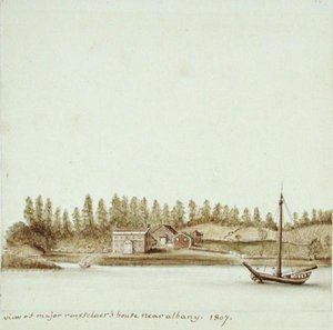 Casa del maggiore van Rensselaer vicino ad Albany, New York da Anne Marguerite Hyde de Neuville