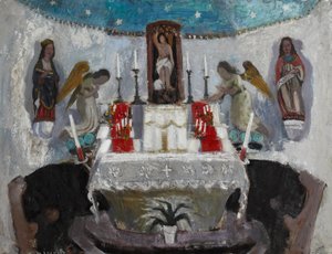 Nella chiesa di San Giovanni, Tréboul, c.1953-54 da Anne Redpath