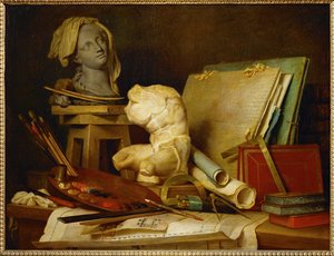 Gli attributi di pittura, scultura e ... da Anne Vallayer Coster