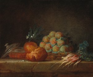Natura morta con brioche, frutta e verdura, 1775