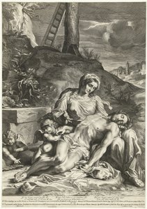 Pietà, incisa da Pieter de Bailliu