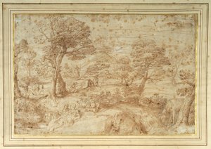 Paesaggio con il Riposo durante la fuga in Egitto, dopo Annibale Carracci
