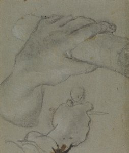 Carracci - v studio per le mani di San Giovanni E, RCIN 902115 da Annibale Carracci