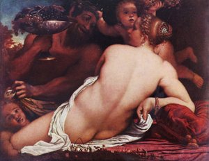 Tedesco: Venere baccante con satiro e amorini da Annibale Carracci