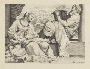 Sacra Famiglia con il giovane Giovanni Battista da Annibale Carracci