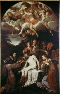 Pietà con Santa Chiara, San Francesco, Santa Maria Maddalena e San Giovanni da Annibale Carracci