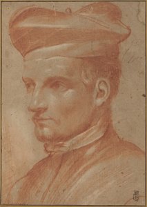 Ritratto di un ecclesiastico con berretta da Annibale Carracci