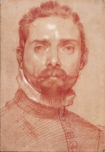 Ritratto del suonatore di liuto Giulio Mascheroni di Annibale Carracci (1560-1609) ca 1594 Albertina, Vienna da Annibale Carracci
