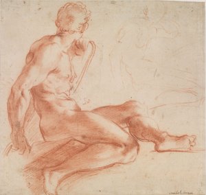 Sitzender männlicher Akt da Annibale Carracci