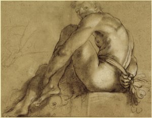Nudo seduto da Annibale Carracci