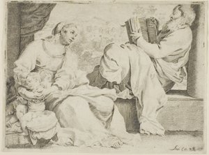 La Sacra Famiglia con San Giovanni Battista da Annibale Carracci