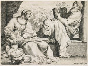 La Sacra Famiglia con San Giovanni Battista, 1590 da Annibale Carracci