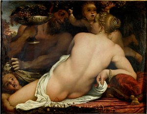 La baccante, Venere, satiro e due cupidi (dettaglio)