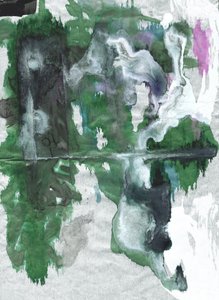 Riflessione astratta in verde da Annick
