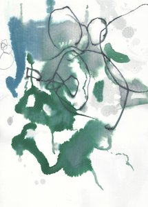 Verde acqua organico fluido da Annick